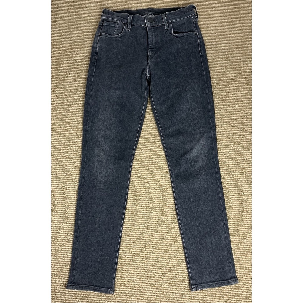 Goldsign High Rise‎ Straight Leg Jeans Washed Black Size 28 Made in USA